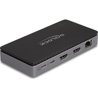 Delock USB Type-C  dokkolóállomás 4K - hoz kettős HDMI MST / USB / Gibabit LAN / PD 3.0 85 W