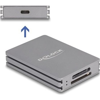 Delock USB Type-C  kártyaolvasó SD Express és CFexpress A-típusú memóriakártyákhoz