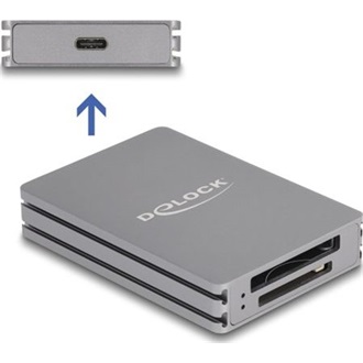Delock USB Type-C  kártyaolvasó SD Express és CFexpress B-típusú memóriakártyákhoz