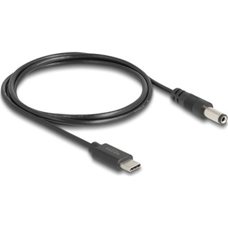 Delock USB Type-C  tápkábel - DC 5,5 x 2,1 mm méretű apa 1 m