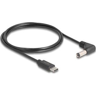 Delock USB Type-C  tápkábel - DC 5,5 x 2,1 mm méretű apa hajlított 1,5 m