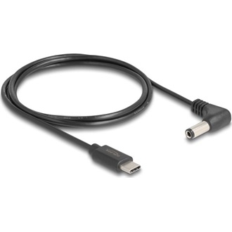 Delock USB Type-C  tápkábel - DC 5,5 x 2,5 mm méretű apa hajlított 1,5 m