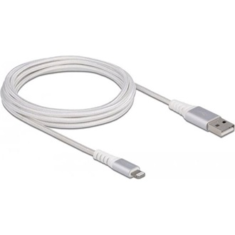 Delock USB-A 2.0 -> Lightning M/M adatkábel 3m fehér