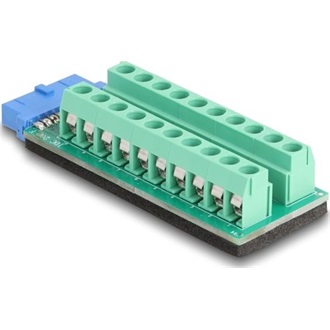 Delock USB csatlakozósorral ellátott hüvely - Csatlakozóblokkos adapter 20 tűs