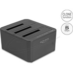 Delock USB dokkoló állomás 3 x SATA HDD / SSD-hez 1:2 klón funkcióval