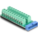 Delock USB dugó ellátott hüvely - Csatlakozóblokkos adapter 20 tűs