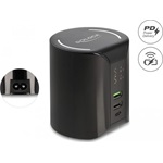 Delock USB és vezeték nélküli töltő 1 db. USB Type-C  PD és 2 db. A-típusú USB 58 W-tal