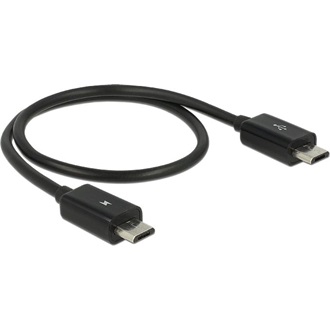 Delock USB micro B M/M töltő kábel 0.3m OTG fekete