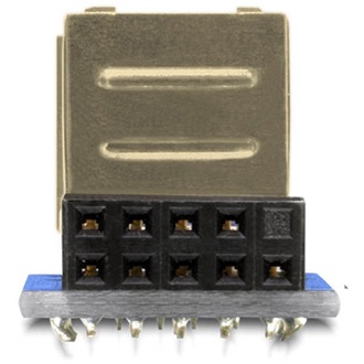 Delock USB-A Pinheader -> 2db USB-A 2.0 F/F adapter