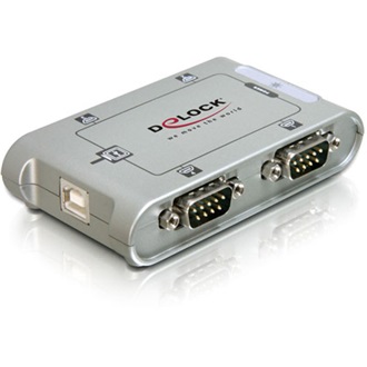 Delock USB-A 2.0 -> 4db Serial RS-232 M/M adapter