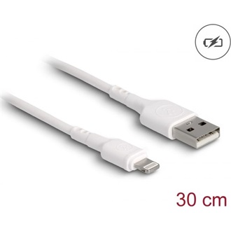 Delock USB-A 2.0 -> Lightning M/M töltőkábel 0.3m fehér