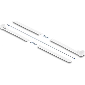 Delock Újrahasználható kábelkötegelő H 200 x Sz 7,2 mm 100 db. Fehér