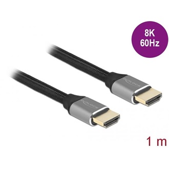 Delock certified HDMI 2.1 -> HDMI 2.1 M/M video kábel 1m szürke