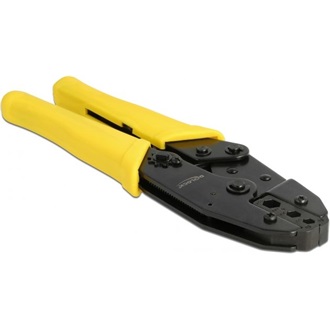 Delock Univerzális krimpelő fogó koax kábelhez, egyenes, 4 különböző átmérőjű cserélhető betéttel