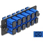 Delock Üvegszálas Adapter Panel SC Simplex UPC 12 Port kék