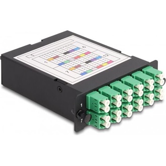 Delock Üvegszálas HD (nagy sűrűségű) kazetta MPO apa - 12 db. LC Duplex anya, 24 üvegszál,