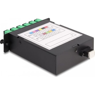 Delock Üvegszálas HD (nagy sűrűségű) kazetta MPO apa - 12 db. SC Simplex anya, 12 üvegszál,