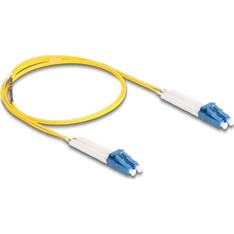 Delock Üvegszálas optikai kábel LC Duplex - LC Duplex egyszerű módozatú, OS2 hajlított, 1 m