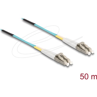 Delock Üvegszálas optikai kábel LC Duplex - LC Duplex egyszerű többszörös, OM3, 50 m