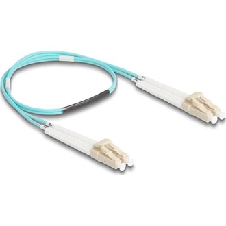 Delock Üvegszálas optikai kábel LC Duplex - LC Duplex egyszerű többszörös, OM3 hajlított, 0,5 m