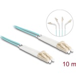 Delock Üvegszálas optikai kábel LC Duplex - LC Duplex egyszerű többszörös, OM3 hajlított, 10 m