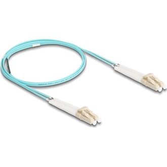 Delock Üvegszálas optikai kábel LC Duplex - LC Duplex egyszerű többszörös, OM3 hajlított, 1 m