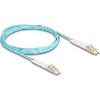 Delock Üvegszálas optikai kábel LC Duplex - LC Duplex egyszerű többszörös, OM3 hajlított, 2 m