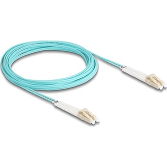 Delock Üvegszálas optikai kábel LC Duplex - LC Duplex egyszerű többszörös, OM3 hajlított, 5 m