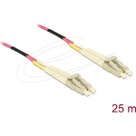 Delock Üvegszálas optikai kábel LC Duplex - LC Duplex egyszerű többszörös, OM4, 25 m