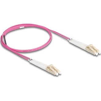 Delock Üvegszálas optikai kábel LC Duplex - LC Duplex egyszerű többszörös, OM4 hajlított, 1 m