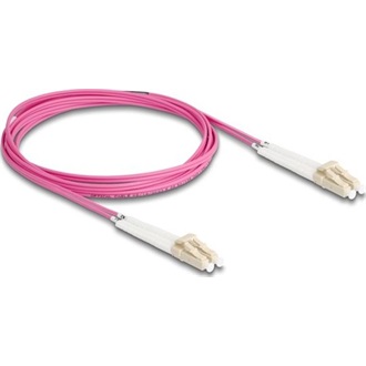 Delock Üvegszálas optikai kábel LC Duplex - LC Duplex egyszerű többszörös, OM4 hajlított, 2 m