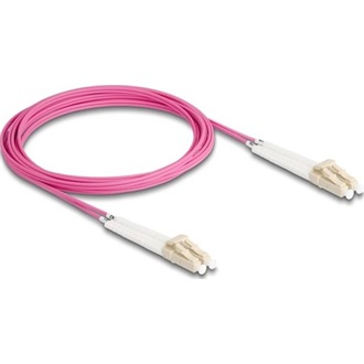 Delock Üvegszálas optikai kábel LC Duplex - LC Duplex egyszerű többszörös, OM4 hajlított, 3 m