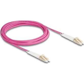 Delock Üvegszálas optikai kábel LC Duplex - LC Duplex egyszerű többszörös, OM4 hajlított, 5 m