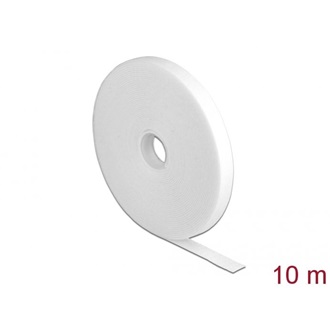 Delock Velcro fehér ragasztó szalag guriga Hx 10 m x Sz 13 mm