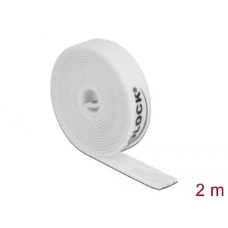 Delock Velcro fehér ragasztó szalag guriga Hx 2 m x Sz 15 mm
