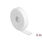 Delock Velcro fehér ragasztó szalag guriga Hx 3 m x Sz 20 mm