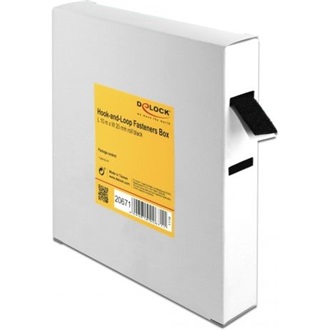 Delock Velcro fekete ragasztó szalag guriga Hx 10 m x Sz 20 mm dobozban