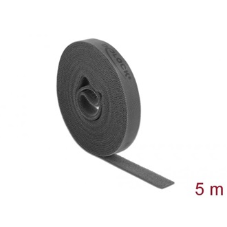 Delock Velcro szürke ragasztó szalag guriga Hx 5 m x Sz 15 mm