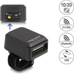 Delock Vonalkód olvasó gyűrű 1D és 2D 2,4 GHz-cel vagy Bluetooth-szal   vezetéknélküli töltő funkció