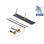 Delock WLAN 802.11 ac/ax/a/h/b/g/n ikerantenna, 2 x MHF® I csatlakozódugó, 2,2 ? 4,0 dBi, 2 x 15 cm-
