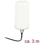 Delock WLAN Antenna RP-SMA 802.11 ac/a/h/b/g/n 0 dBi 3 m ULA100 egyirányű, fehér, kültéri