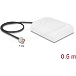 Delock WiFi 2,4 GHz-antenna, N-csatlakozódugó, 8 dBi kétirányú, csatlakozókábellel RG-58, 50 cm, fehér, kültéri