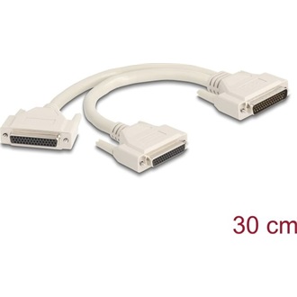 Delock Y osztott kábeles adapter D-Sub HD 44 tűs apa - 2 x D-Sub HD 44 tűs anya csavarokkal 30 cm