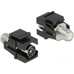 Delock IEC 60169-2 -> F M/F keystone modul fekete