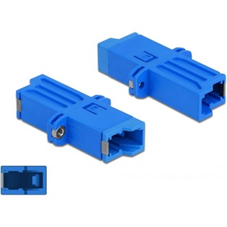Delock E2000 Simplex -> E2000 Simplex F/F adapter kék