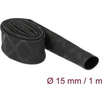 Delock Zsugorcső X-mintás nem csúszós 1 m x 15 mm fekete