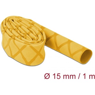 Delock Zsugorcső X-mintás nem csúszós 1 m x 15 mm sárga