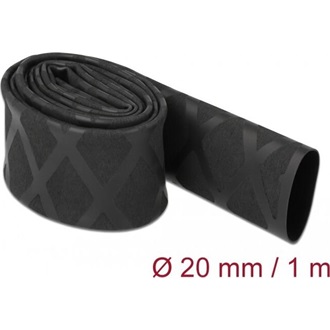 Delock Zsugorcső X-mintás nem csúszós 1 m x 20 mm fekete