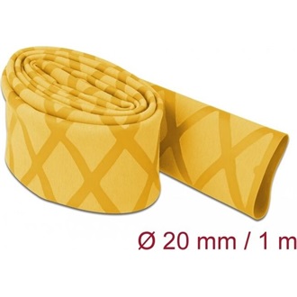 Delock Zsugorcső X-mintás nem csúszós 1 m x 20 mm sárga