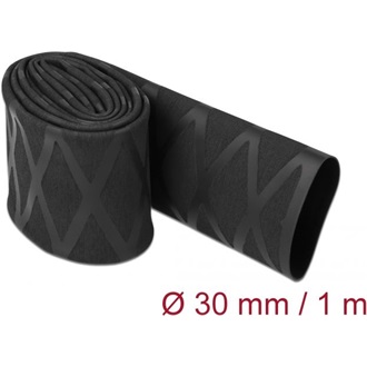 Delock Zsugorcső X-mintás nem csúszós 1 m x 30 mm fekete